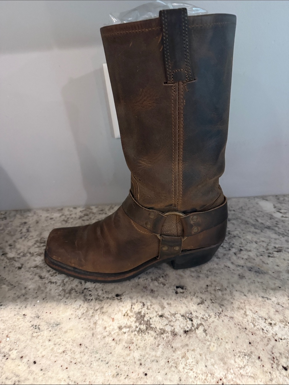 Frye Women’s Brown Harness Leather Boot - Classic Western Style